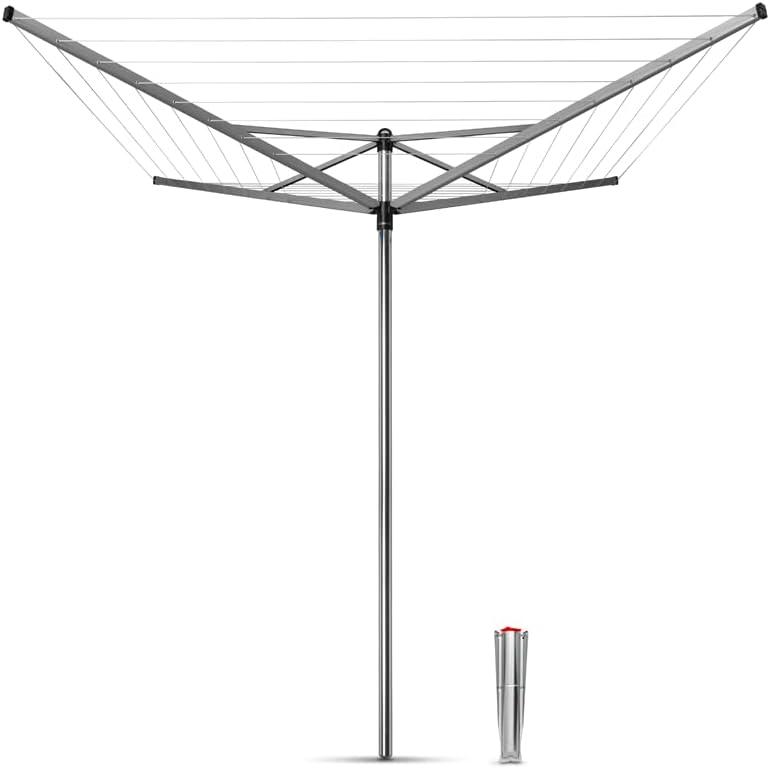 image:imageBrabantia Concrete Tube Plastic Clothes Drying Rack Accessories Closable Cap Ground WeatherResistant Plastic for Topspinner and LiftOMatic Black Size 2 45mm Pole197 50mm