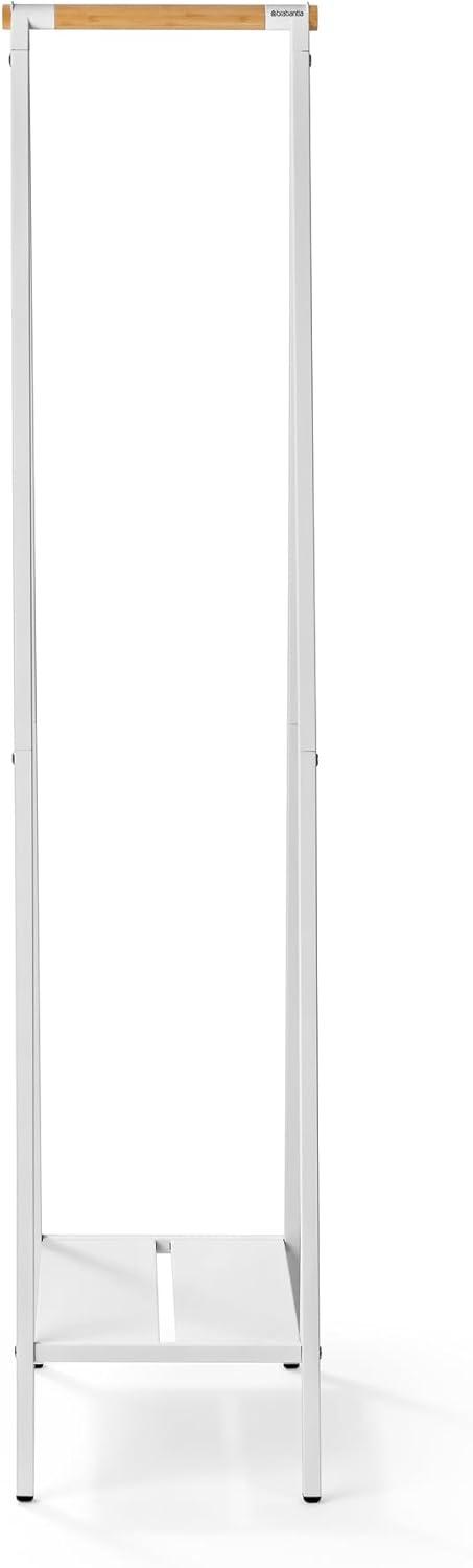 image:imageBrabantia Linn Clothes Rack Compact Free Standing Clothing Rail Clothes Storage Hang Air or Dry Clothes Sturdy Steel Frame amp Bamboo Rod 19 x 13 x 67 inches BlackWhite