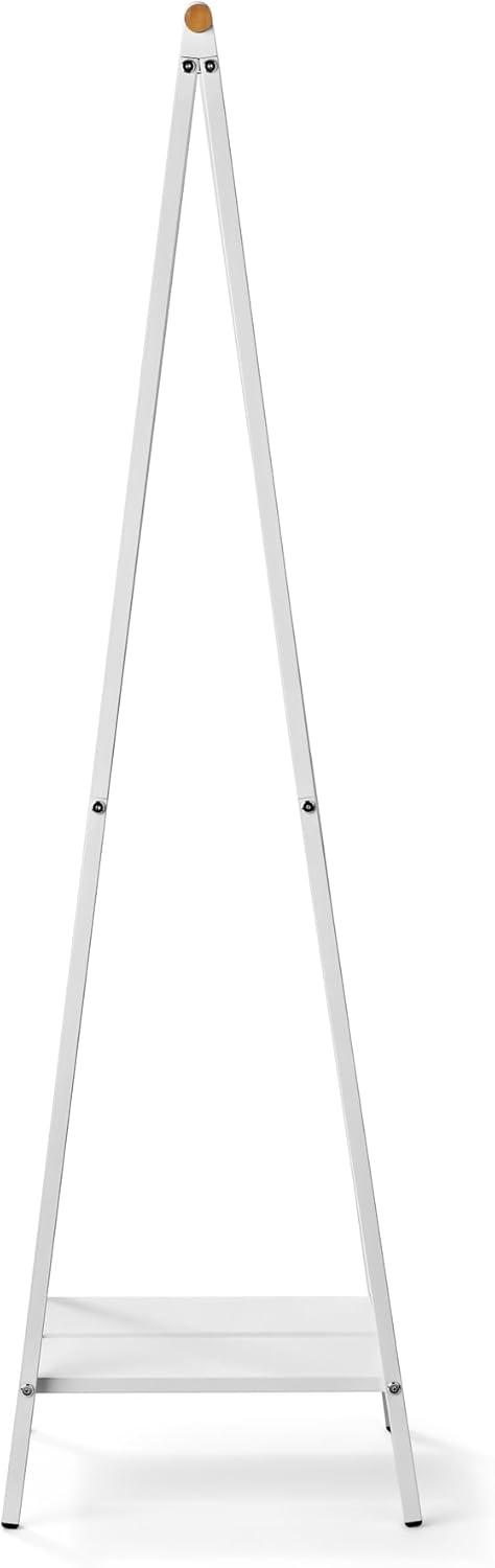 image:imageBrabantia Linn Clothes Rack Compact Free Standing Clothing Rail Clothes Storage Hang Air or Dry Clothes Sturdy Steel Frame amp Bamboo Rod 19 x 13 x 67 inches BlackWhite