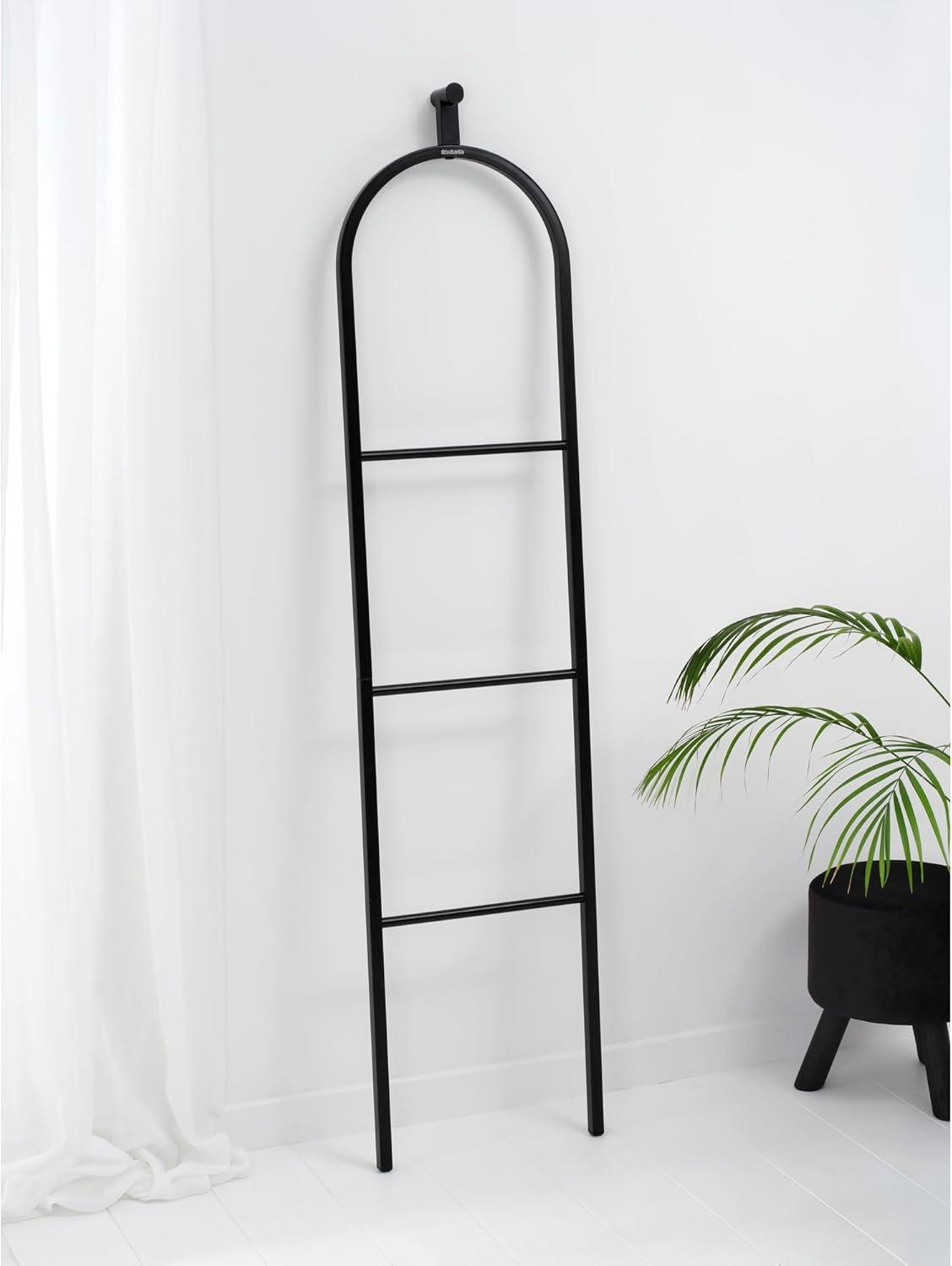 image:imageBrabantia Linn Dressboy Multi Purpose Clothes Stand Hanging Airing or Drying with Hook for Hanging Compact Clothes Airer Rail for Clothing or Towels Home Accessory WhiteMatt Black