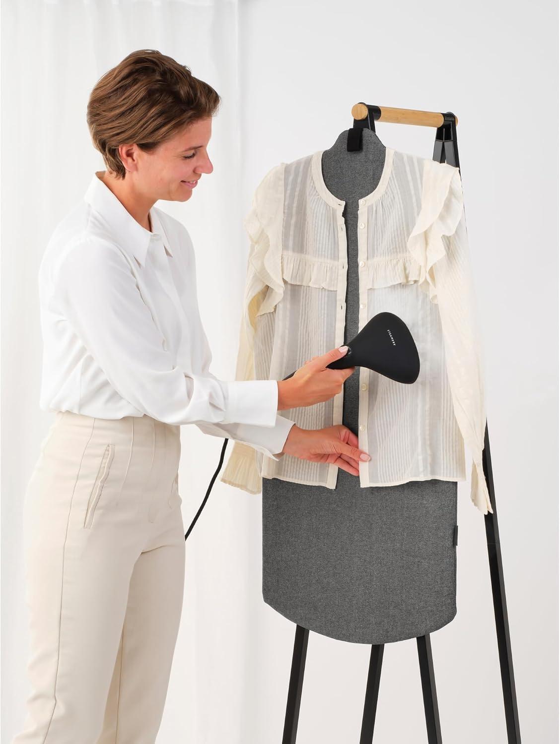 image:imageBrabantia Linn Steam Board Removable Steamer Accessory for Linn Rack Heat Resistant Surface Easier Steaming with Handheld Steamers Space Saving Home Accessory 38 inches GrayPepper Black