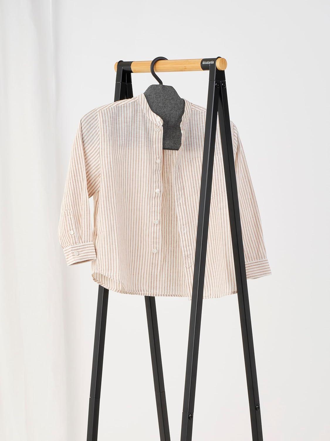 image:imageBrabantia Steam Clothes Hanger Solid Surface for HighPressure Steaming on Collars and Shoulders Quick amp Easy Results DoubleSided Use Versatile 360 Rotating Hook Pepper BlackPepper Black
