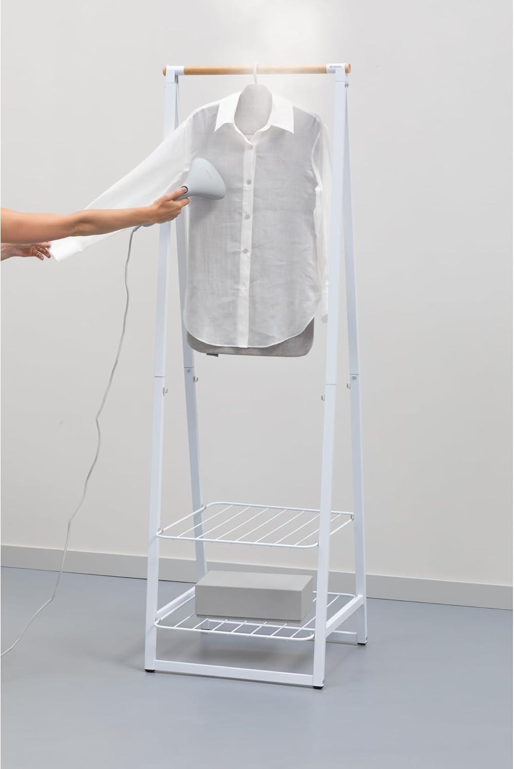 image:imageBrabantia Steam Clothes Hanger Solid Surface for HighPressure Steaming on Collars and Shoulders Quick amp Easy Results DoubleSided Use Versatile 360 Rotating Hook Pepper BlackGray