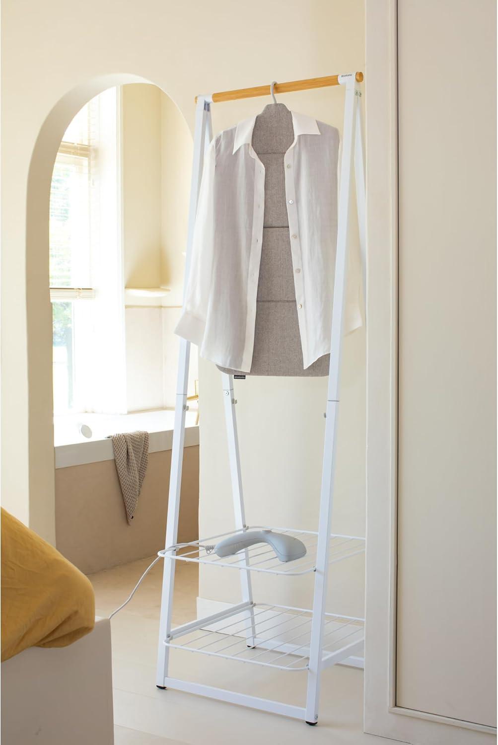 image:imageBrabantia Steam Clothes Hanger Solid Surface for HighPressure Steaming on Collars and Shoulders Quick amp Easy Results DoubleSided Use Versatile 360 Rotating Hook Pepper BlackGray