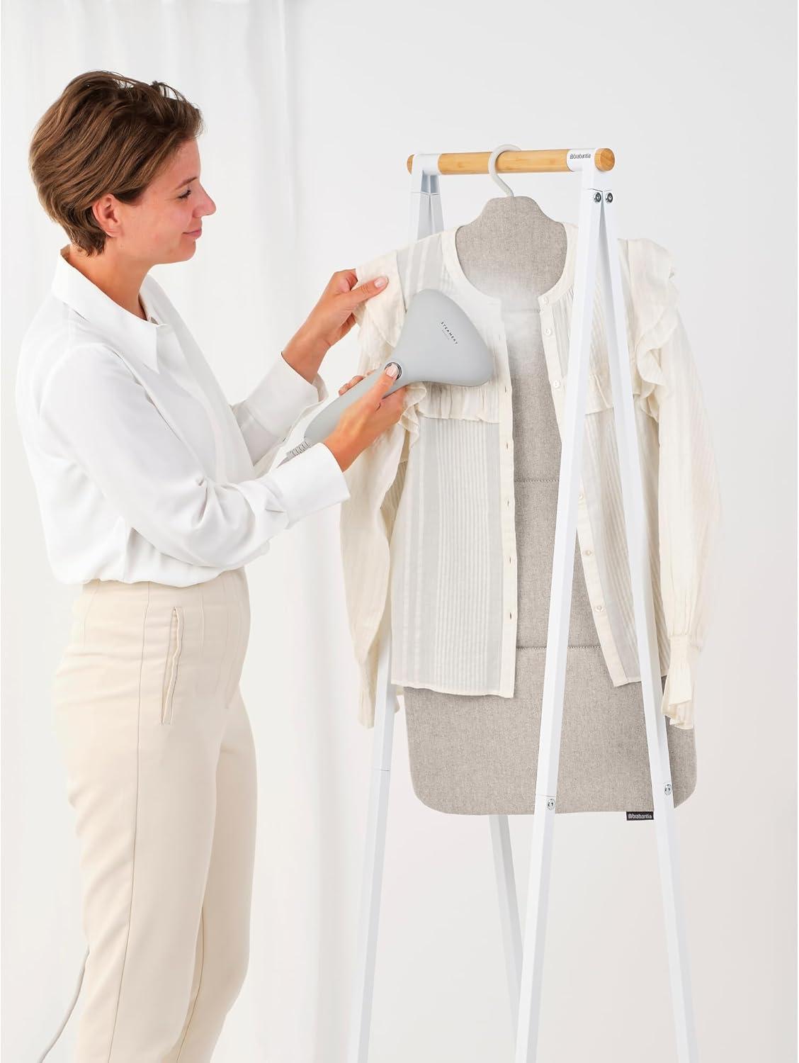 image:imageBrabantia Steam Clothes Hanger Solid Surface for HighPressure Steaming on Collars and Shoulders Quick amp Easy Results DoubleSided Use Versatile 360 Rotating Hook Pepper BlackGray