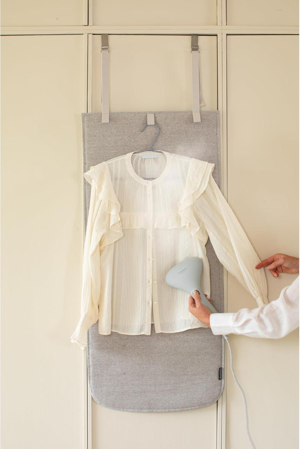 image:imageBrabantia Steam Clothes Hanger Solid Surface for HighPressure Steaming on Collars and Shoulders Quick amp Easy Results DoubleSided Use Versatile 360 Rotating Hook Pepper BlackGray