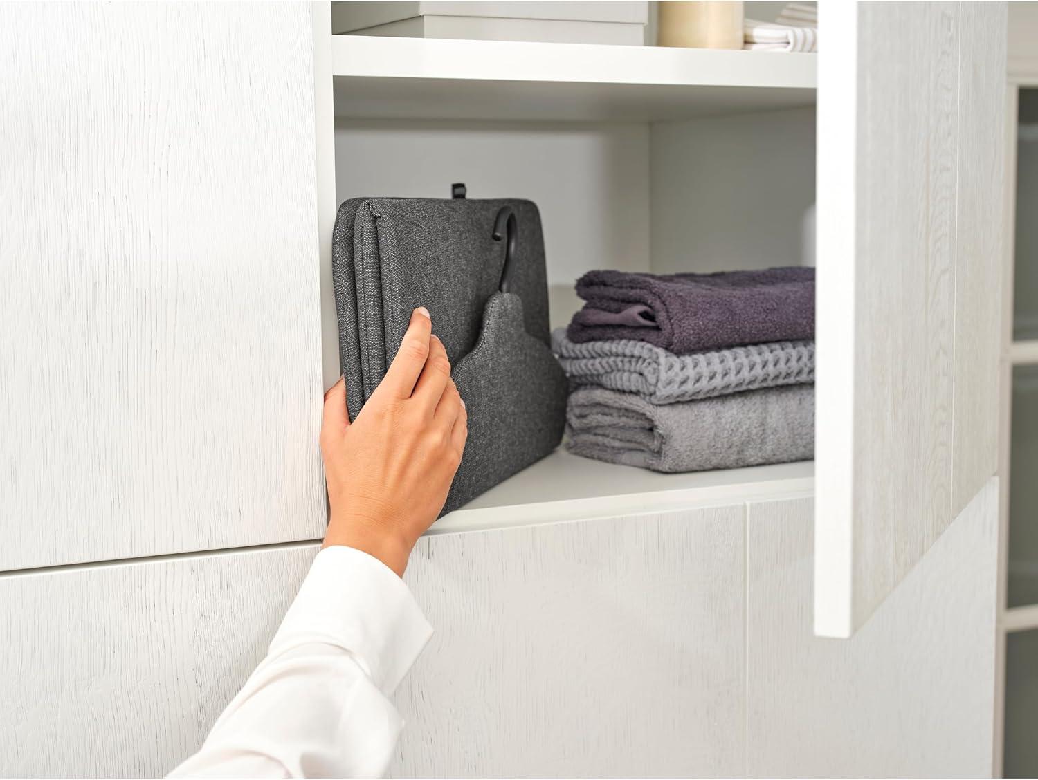 image:imageBrabantia Steam Clothes Hanger Solid Surface for HighPressure Steaming on Collars and Shoulders Quick amp Easy Results DoubleSided Use Versatile 360 Rotating Hook Pepper BlackPepper Black