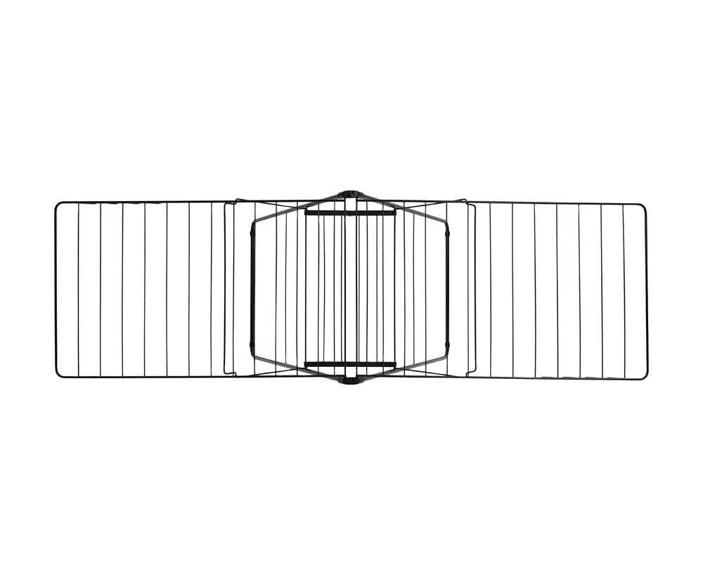 image:imageBrabantia HangOn Clothes Drying Rack 82ft 25m White Large Indoor Clothes Airer Laundry Stand with 2 FoldOut Wings amp Hanger Hooks Folds Flat Fits 2 Full LoadsMatt Black