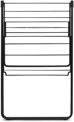 image:imageBrabantia HangOn Compact Clothes Drying Rack 49ft 15m Matt Black Small Indoor Clothes Airer Laundry Stand with 2 FoldOut Wings amp Hanger Hooks Folds Flat Ideal for Condos Fits Full Load02 matte black 15M