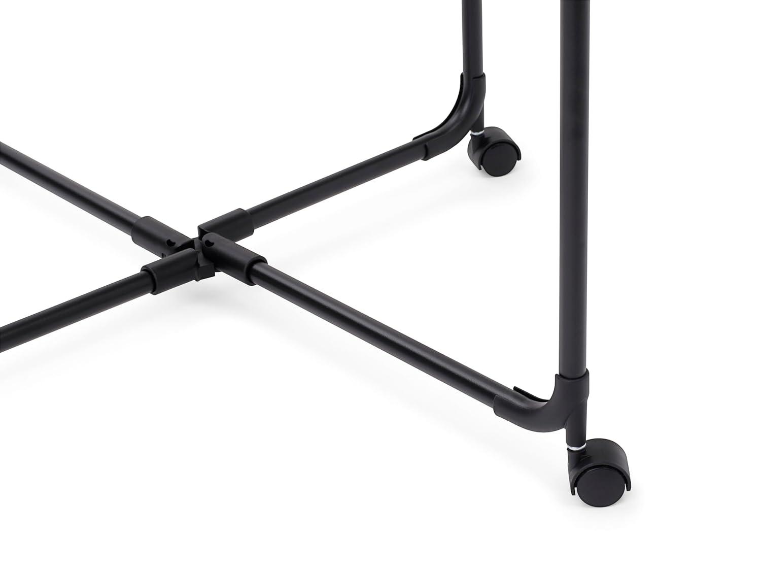 image:imageBrabantia HangOn Tower Clothes Drying Rack with Wheels 76ft 23m White Tall 3Tier Indoor Clothes Airer with Adjustable Shelves for Towels Folds Flat to Save Space Fits 2 Full LoadsMatt Black