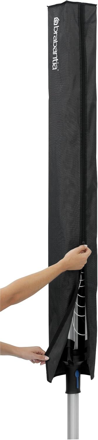 image:imageBrabantia LiftOMatic Outdoor 4 Arm Clothesline 164 ft 18 Height Adjustable Folding Clothes Drying Rack Ground Spike amp Cover GrayGray