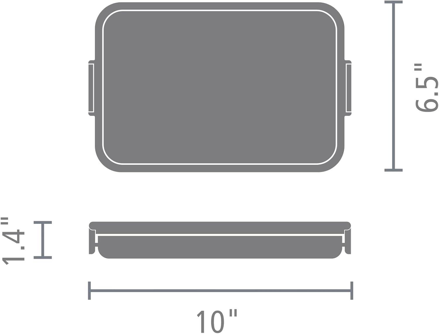 image:imageBrabantia Make amp Take Bento Lunch Box Dark Gray 2 Compartments amp Lidded Pot LiftOut Tray Divider BPAFree Airtight Snap Locks Microwave amp Freezer Safe Travel Meal Prep ContainerDark Gray