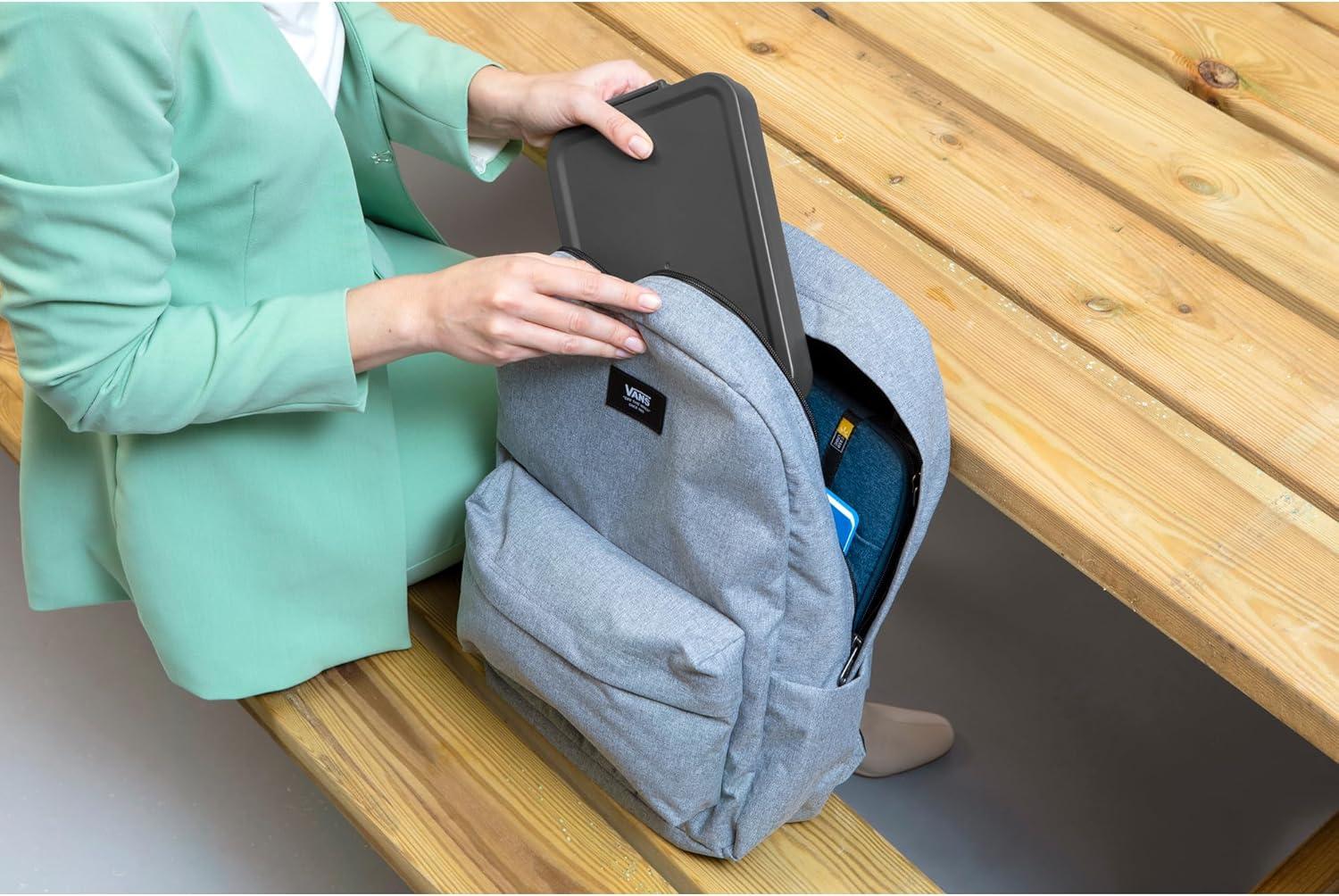 image:imageBrabantia Make amp Take Bento Lunch Box Dark Gray 2 Compartments amp Lidded Pot LiftOut Tray Divider BPAFree Airtight Snap Locks Microwave amp Freezer Safe Travel Meal Prep ContainerDark Gray