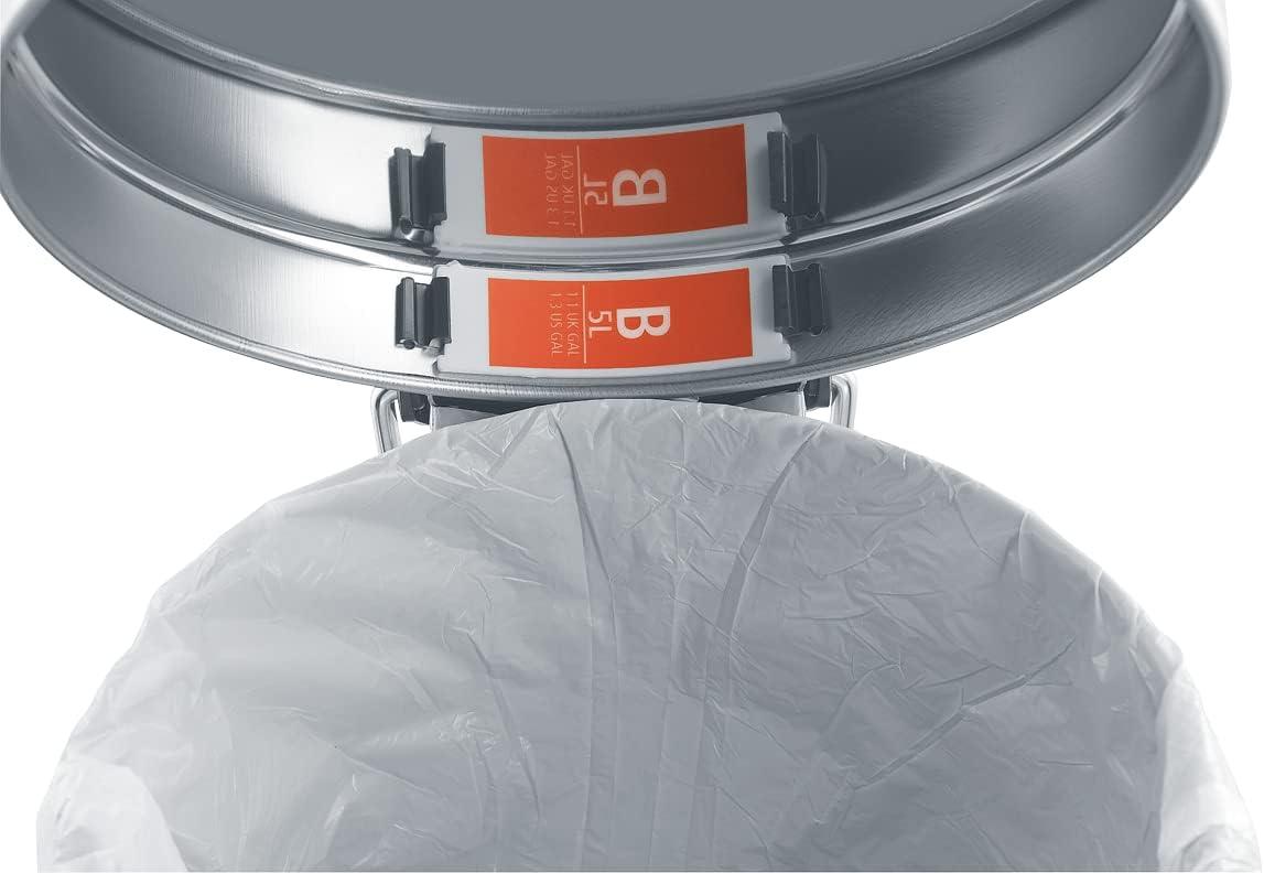 image:imageBrabantia PerfectFit Trash Bags Size O8 Gal Thick Plastic Trash Can Liners with Drawstring Handles 40 BagsWhite Code B