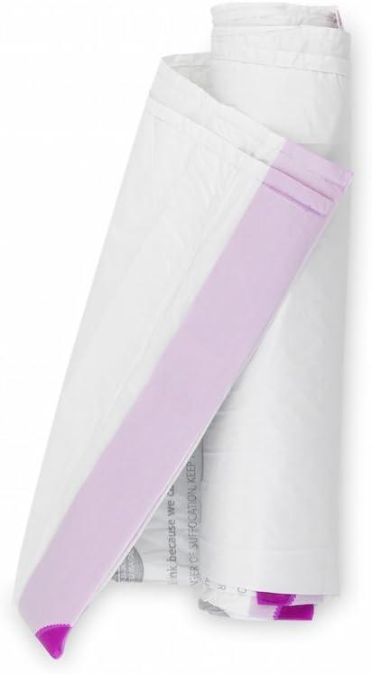 image:imageBrabantia PerfectFit Trash Bags Size O8 Gal Thick Plastic Trash Can Liners with Drawstring Handles 40 BagsWhite