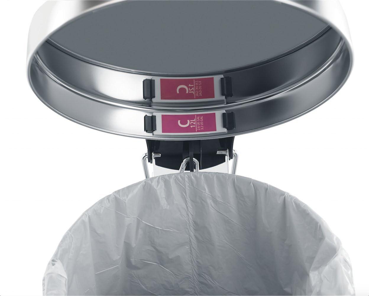 image:imageBrabantia PerfectFit Trash Bags Size O8 Gal Thick Plastic Trash Can Liners with Drawstring Handles 40 BagsWhite