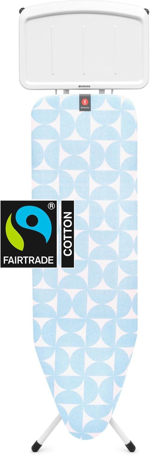 image:imageBrabantia Size B Ironing Board 49x15 in 7 Height Options Solid Steam Unit Rest Holder Denim Black NonSlip Feet AntiCollapse Child LocksFresh Breeze