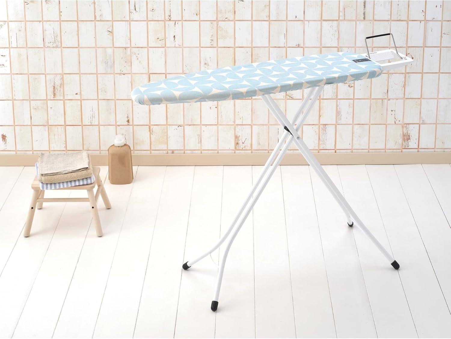 image:imageBrabantia Size B Ironing Board 49x15 in 7 Height Options Solid Steam Unit Rest Holder Denim Black NonSlip Feet AntiCollapse Child LocksFresh Breeze