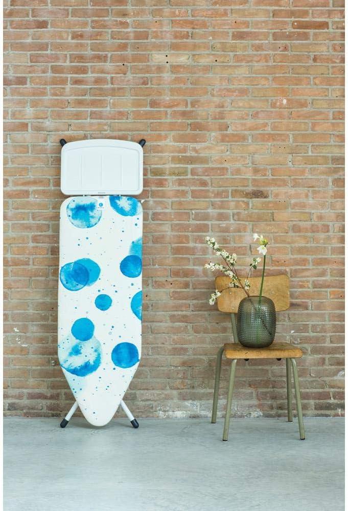 image:imageBrabantia Size B Ironing Board 49x15 in 7 Height Options Solid Steam Unit Rest Holder Denim Black NonSlip Feet AntiCollapse Child LocksIce Water