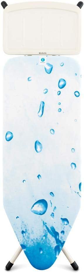 image:imageBrabantia Size B Ironing Board 49x15 in 7 Height Options Solid Steam Unit Rest Holder Denim Black NonSlip Feet AntiCollapse Child LocksIce Water