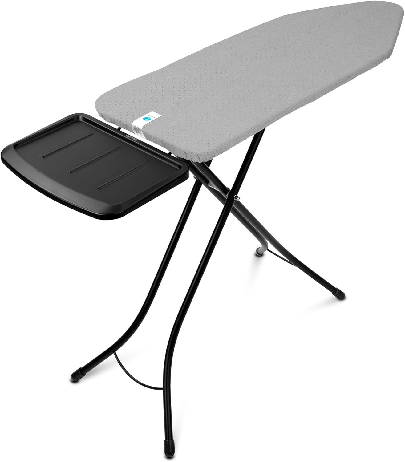image:imageBrabantia Size B Ironing Board 49x15 in 7 Height Options Solid Steam Unit Rest Holder Denim Black NonSlip Feet AntiCollapse Child LocksMetalized