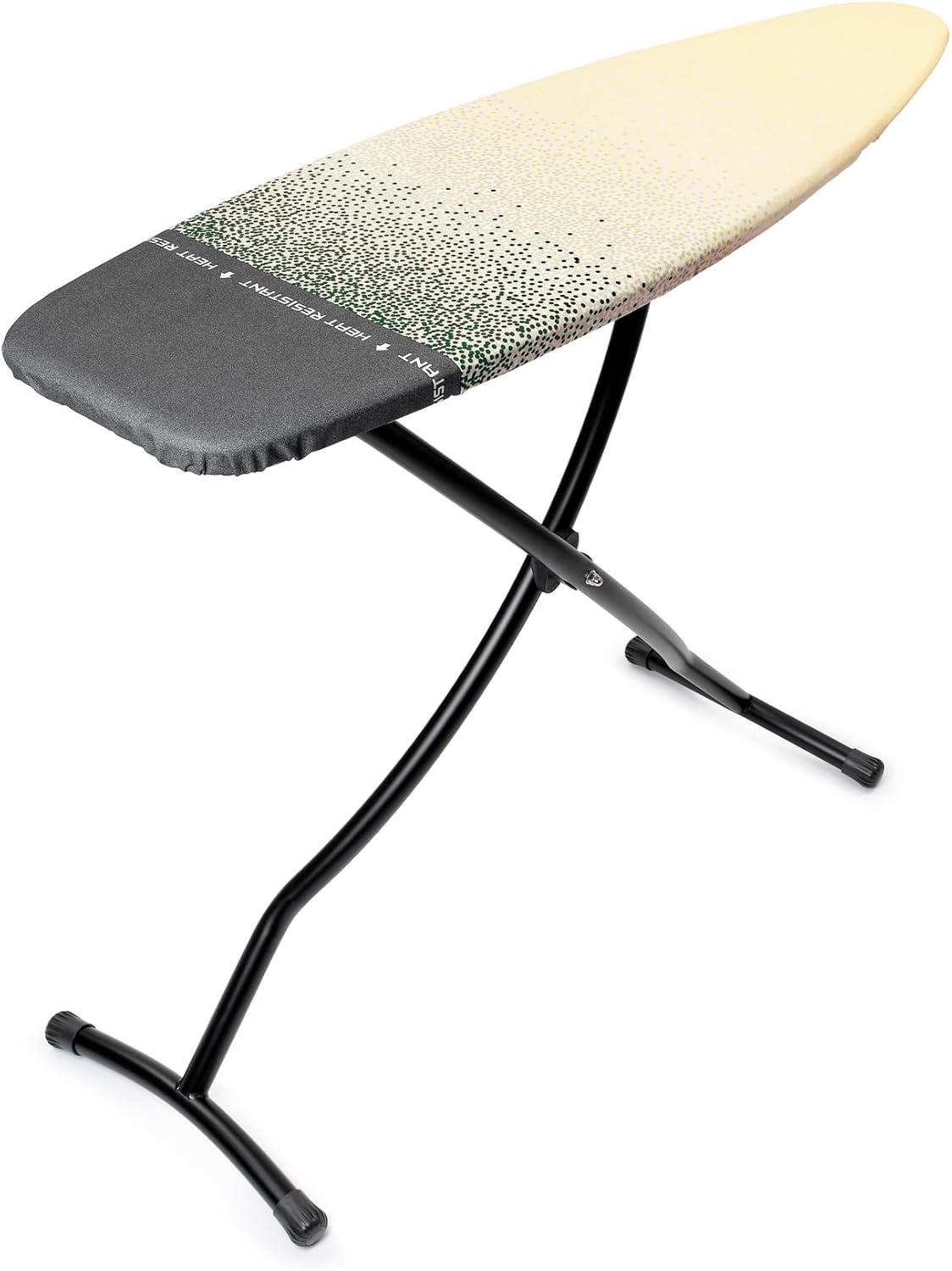 image:imageBrabantia Size B Ironing Board 49x15 in 7 Height Options Solid Steam Unit Rest Holder Denim Black NonSlip Feet AntiCollapse Child LocksNew Dawn