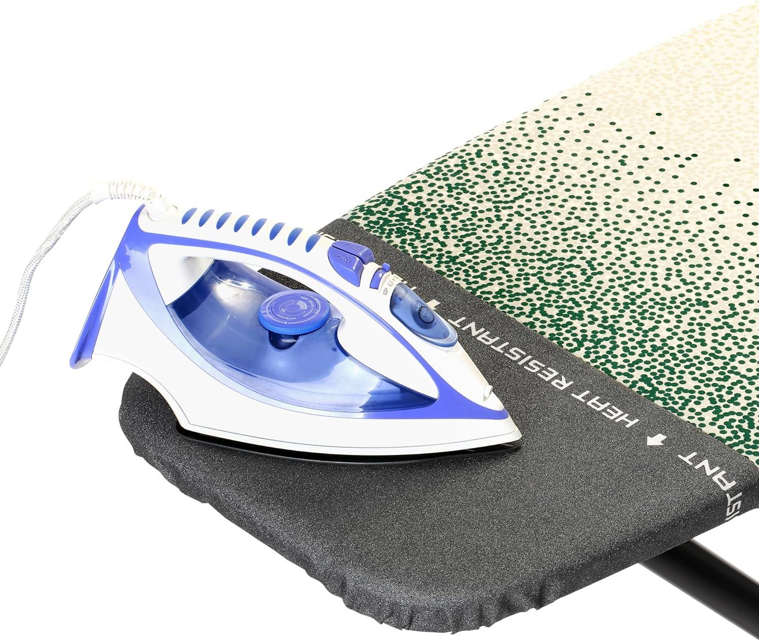 image:imageBrabantia Size B Ironing Board 49x15 in 7 Height Options Solid Steam Unit Rest Holder Denim Black NonSlip Feet AntiCollapse Child LocksNew Dawn
