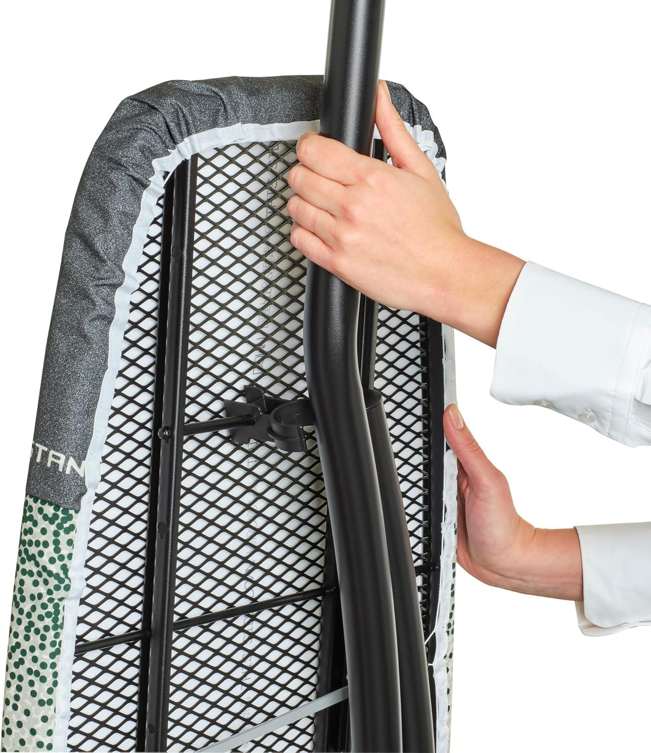 image:imageBrabantia Size B Ironing Board 49x15 in 7 Height Options Solid Steam Unit Rest Holder Denim Black NonSlip Feet AntiCollapse Child LocksNew Dawn