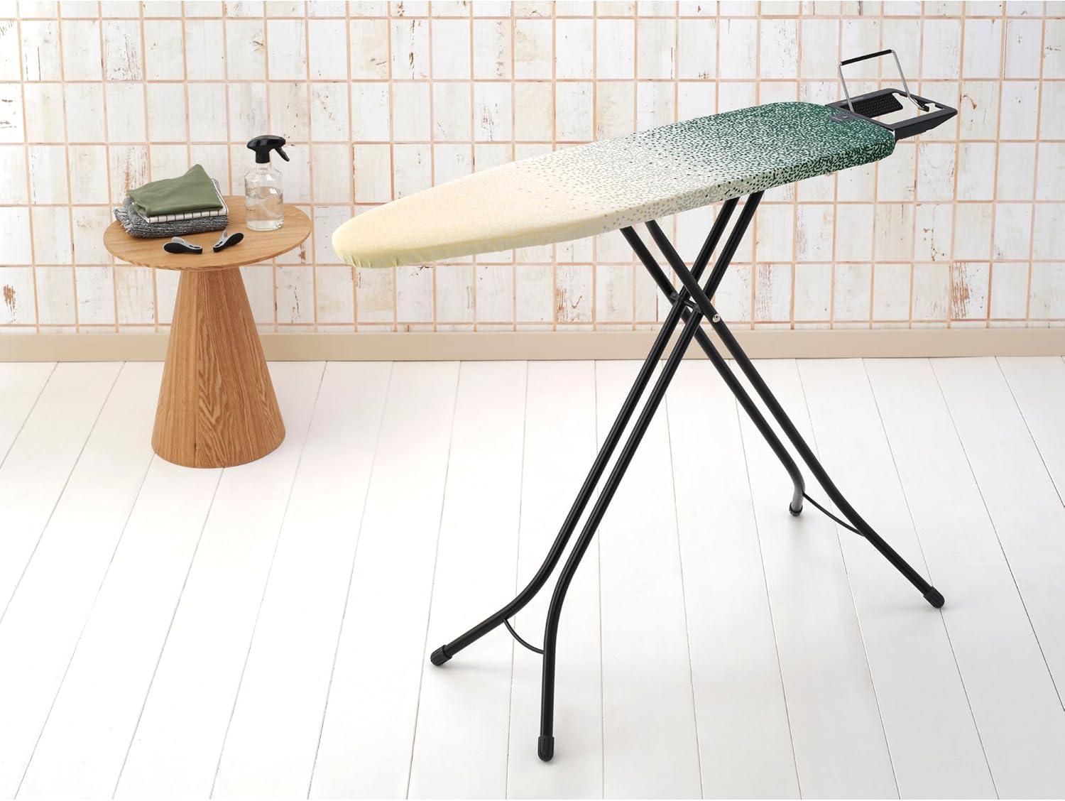 image:imageBrabantia Size B Ironing Board 49x15 in 7 Height Options Solid Steam Unit Rest Holder Denim Black NonSlip Feet AntiCollapse Child LocksNew Dawn