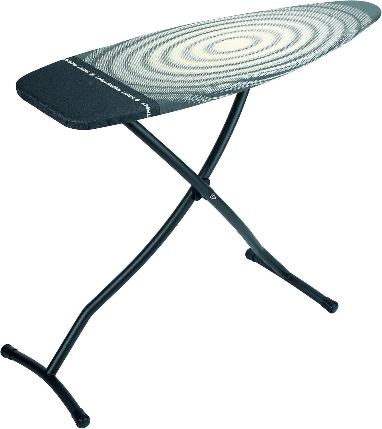 image:imageBrabantia Size B Ironing Board 49x15 in 7 Height Options Solid Steam Unit Rest Holder Denim Black NonSlip Feet AntiCollapse Child LocksTitan Oval