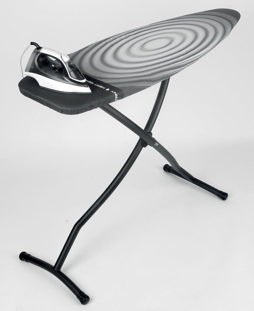 image:imageBrabantia Size B Ironing Board 49x15 in 7 Height Options Solid Steam Unit Rest Holder Denim Black NonSlip Feet AntiCollapse Child LocksTitan Oval