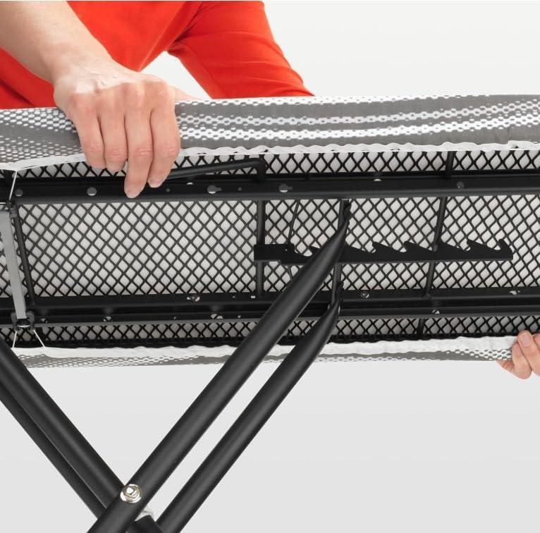 image:imageBrabantia Size B Ironing Board 49x15 in 7 Height Options Solid Steam Unit Rest Holder Denim Black NonSlip Feet AntiCollapse Child LocksTitan Oval