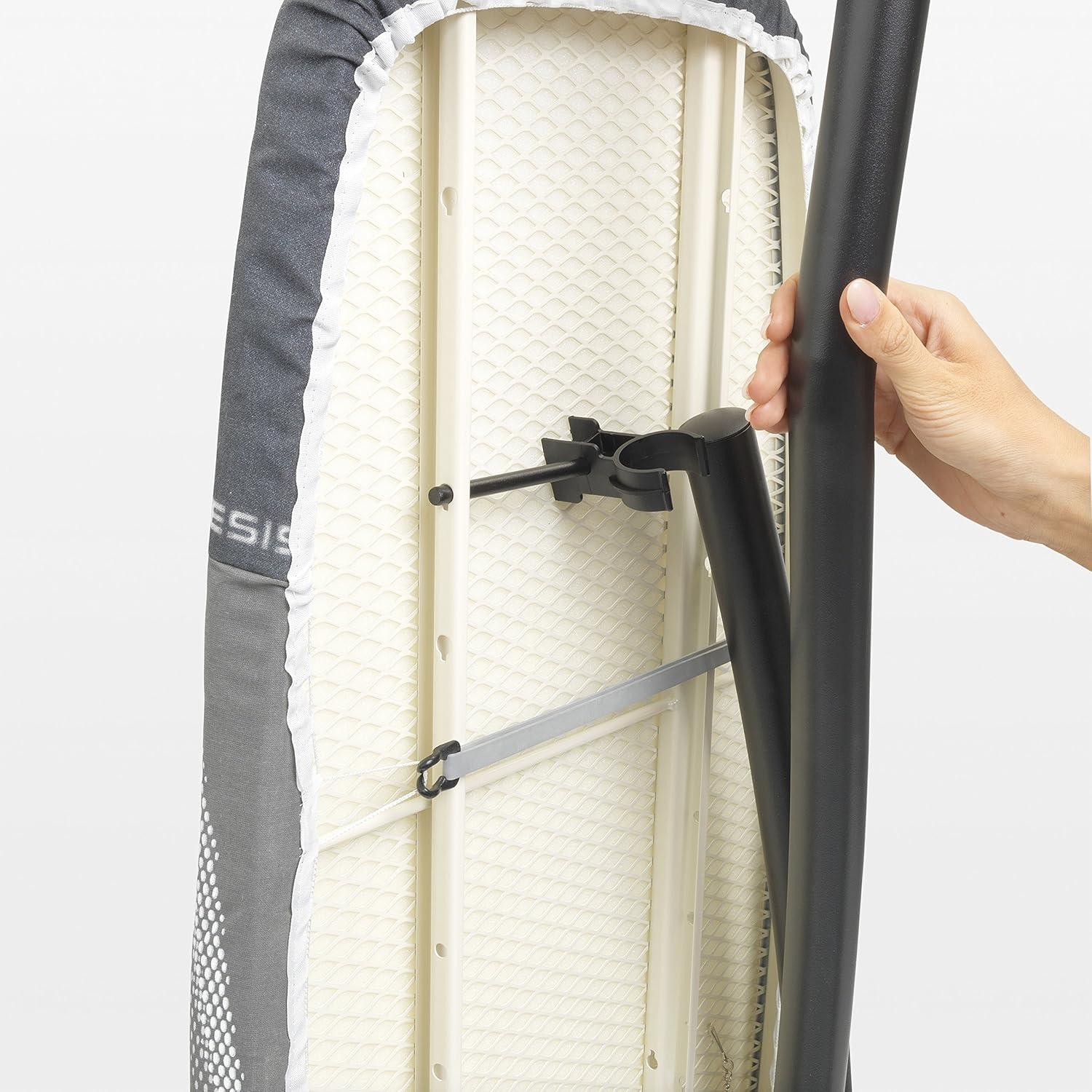 image:imageBrabantia Size B Ironing Board 49x15 in 7 Height Options Solid Steam Unit Rest Holder Denim Black NonSlip Feet AntiCollapse Child LocksTitan Oval