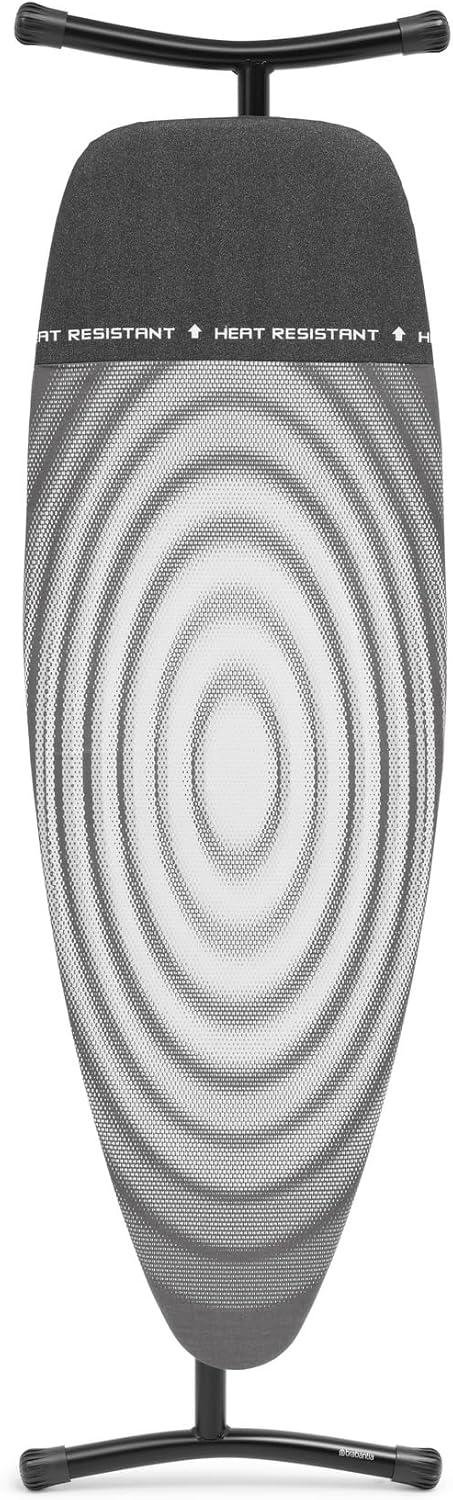 image:imageBrabantia Size B Ironing Board 49x15 in 7 Height Options Solid Steam Unit Rest Holder Denim Black NonSlip Feet AntiCollapse Child LocksTitan Oval