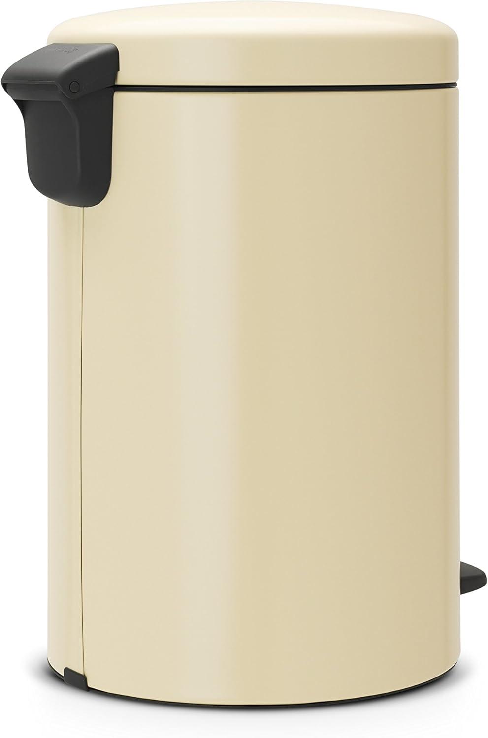 image:imageBrabantia StepOn XS Trash Can Metallic Gold 08 Gallon 3L Bathroom Bedroom Office Trash Can with Light Pedal Opening Handle amp Removable Inner Bucket 66 x 93 x 104 Trash BagsAlmond