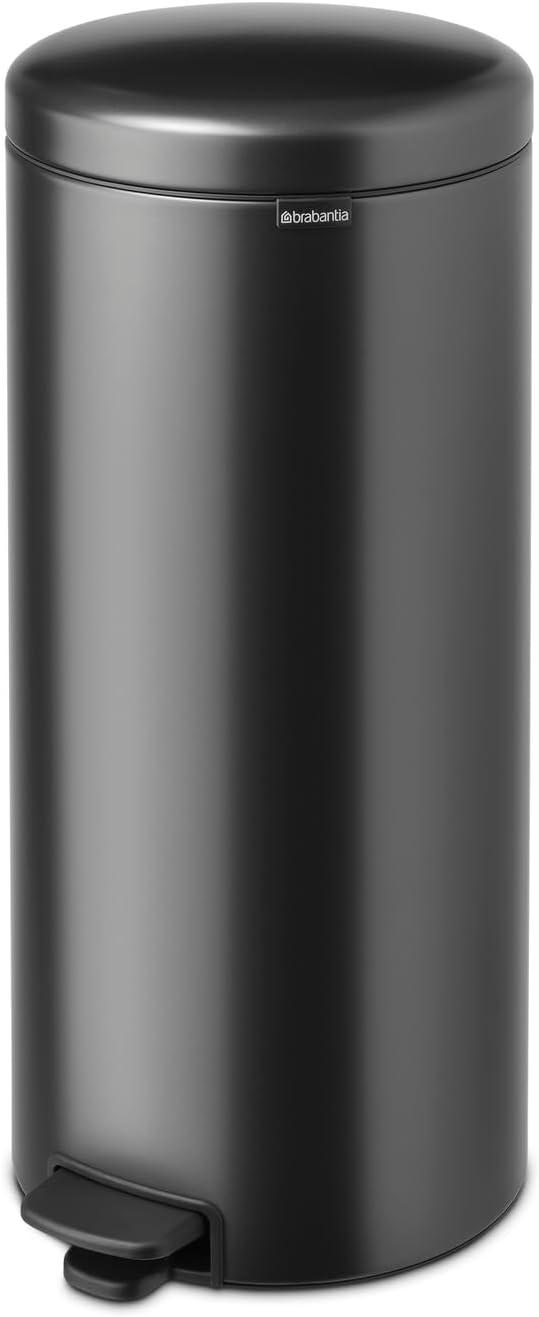 image:imageBrabantia StepOn XS Trash Can Metallic Gold 08 Gallon 3L Bathroom Bedroom Office Trash Can with Light Pedal Opening Handle amp Removable Inner Bucket 66 x 93 x 104 Trash BagsConfident Gray