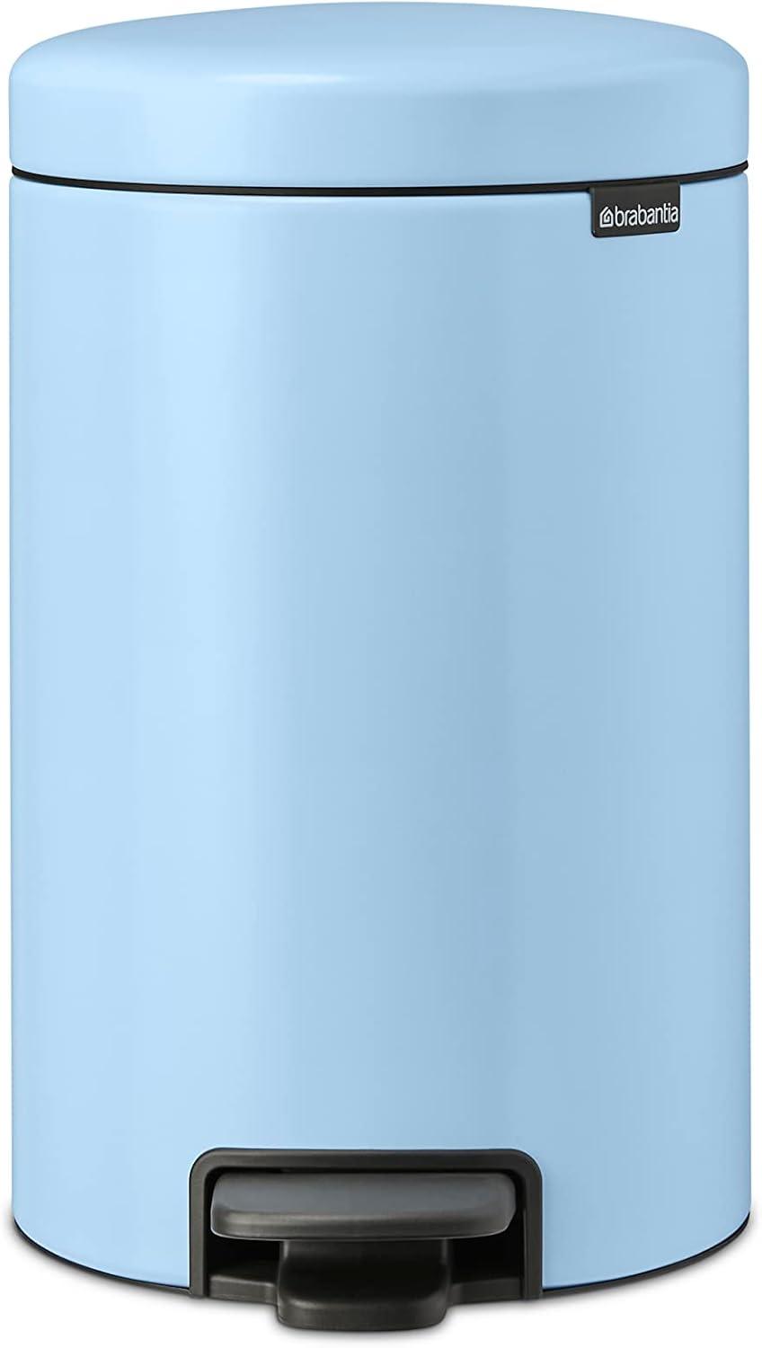 image:imageBrabantia StepOn XS Trash Can Metallic Gold 08 Gallon 3L Bathroom Bedroom Office Trash Can with Light Pedal Opening Handle amp Removable Inner Bucket 66 x 93 x 104 Trash BagsDreamy Blue