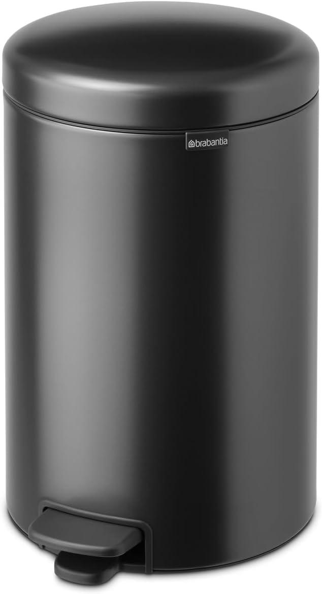 image:imageBrabantia StepOn XS Trash Can Metallic Gold 08 Gallon 3L Bathroom Bedroom Office Trash Can with Light Pedal Opening Handle amp Removable Inner Bucket 66 x 93 x 104 Trash BagsConfident Gray