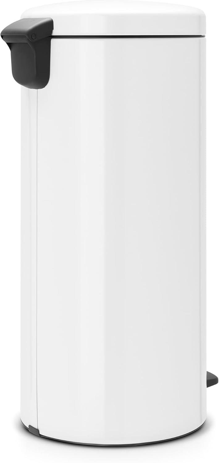 image:imageBrabantia StepOn XS Trash Can Metallic Gold 08 Gallon 3L Bathroom Bedroom Office Trash Can with Light Pedal Opening Handle amp Removable Inner Bucket 66 x 93 x 104 Trash BagsWhite
