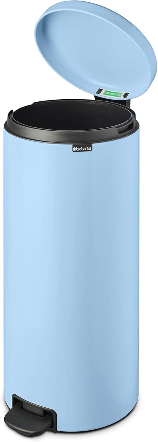 image:imageBrabantia StepOn XS Trash Can Metallic Gold 08 Gallon 3L Bathroom Bedroom Office Trash Can with Light Pedal Opening Handle amp Removable Inner Bucket 66 x 93 x 104 Trash BagsDreamy Blue