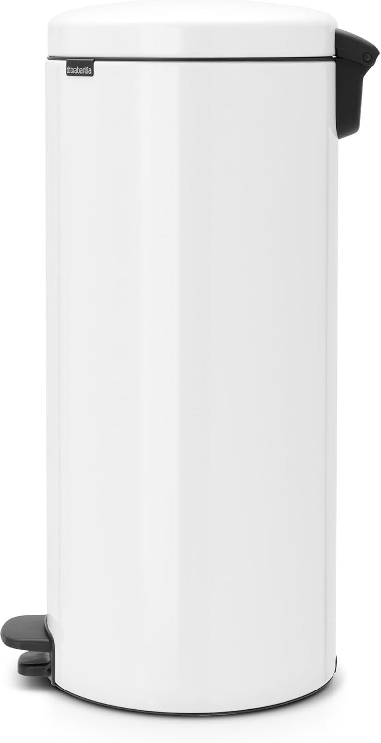 image:imageBrabantia StepOn XS Trash Can Metallic Gold 08 Gallon 3L Bathroom Bedroom Office Trash Can with Light Pedal Opening Handle amp Removable Inner Bucket 66 x 93 x 104 Trash BagsWhite