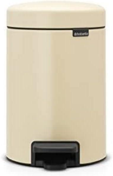 image:imageBrabantia StepOn XS Trash Can Metallic Gold 08 Gallon 3L Bathroom Bedroom Office Trash Can with Light Pedal Opening Handle amp Removable Inner Bucket 66 x 93 x 104 Trash BagsAlmond