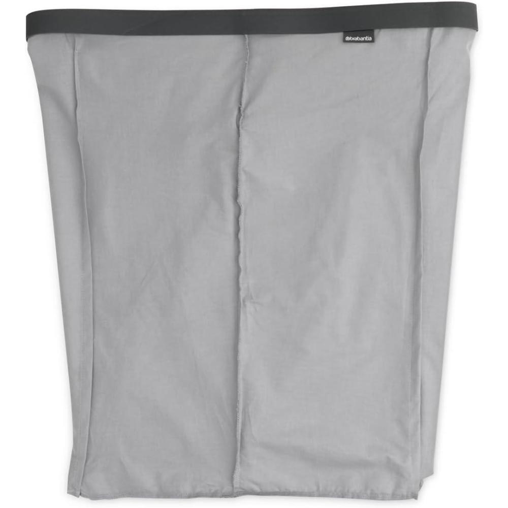 image:imageBrabantia  Bo Laundry Hamper Bag 2 x 12 Gal  Replacement Bag for Bo Laundry Hamper  Dual Compartments for Easy Sorting  Portable amp Hygienic  Cotton Bag with Velcro Closing  Gray2 x 12 Gal Compartments