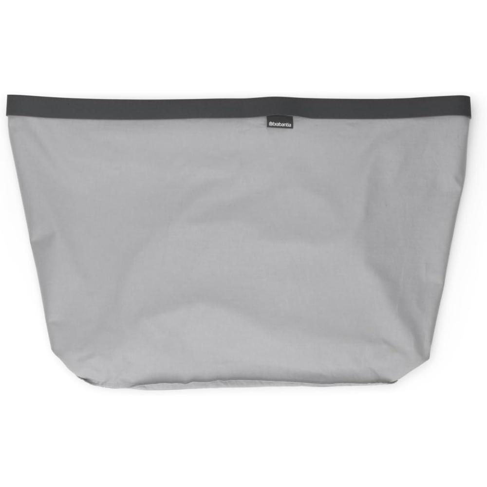 image:imageBrabantia Bo Laundry Hamper Bag 2 x 12 Gal Replacement Bag for Bo Laundry Hamper Dual Compartments for Easy Sorting Portable amp Hygienic Cotton Bag with Velcro Closing Gray1 x 16 Gal Compartment