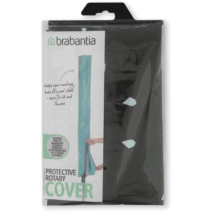 image:imageBrabantia Clothes Drying Rack Cover Weather Resistant Material Zip Closure Outdoor Drying Rack Protection Leaf for Essential Topspinner and LiftOMaticBlack Speckle