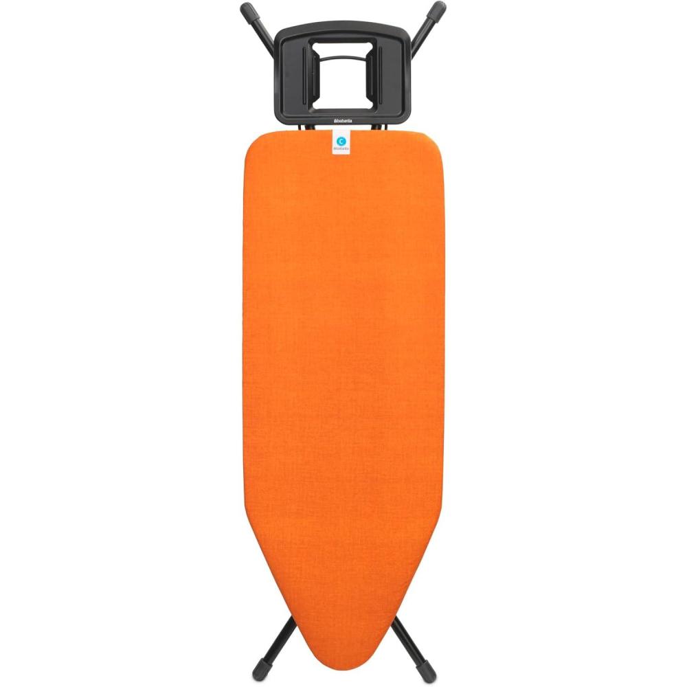 image:imageBrabantia Size B Ironing Board 49x15 in 7 Height Options Solid Steam Unit Rest Holder Denim Black NonSlip Feet AntiCollapse Child LocksHappy Glow