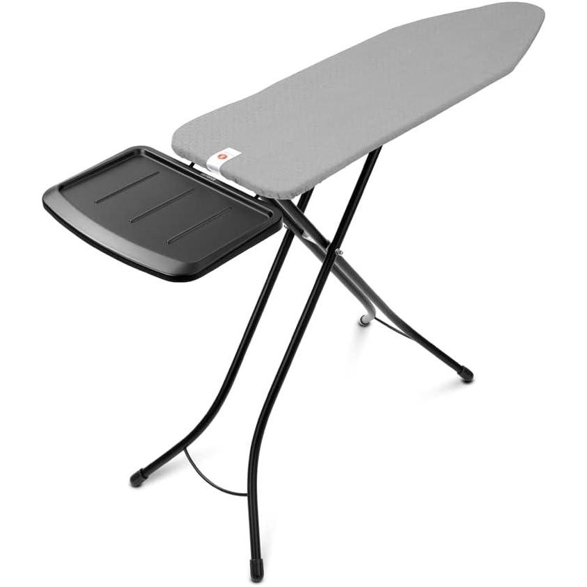 image:imageBrabantia Size B Ironing Board 49x15 in 7 Height Options Solid Steam Unit Rest Holder Denim Black NonSlip Feet AntiCollapse Child LocksMetalized