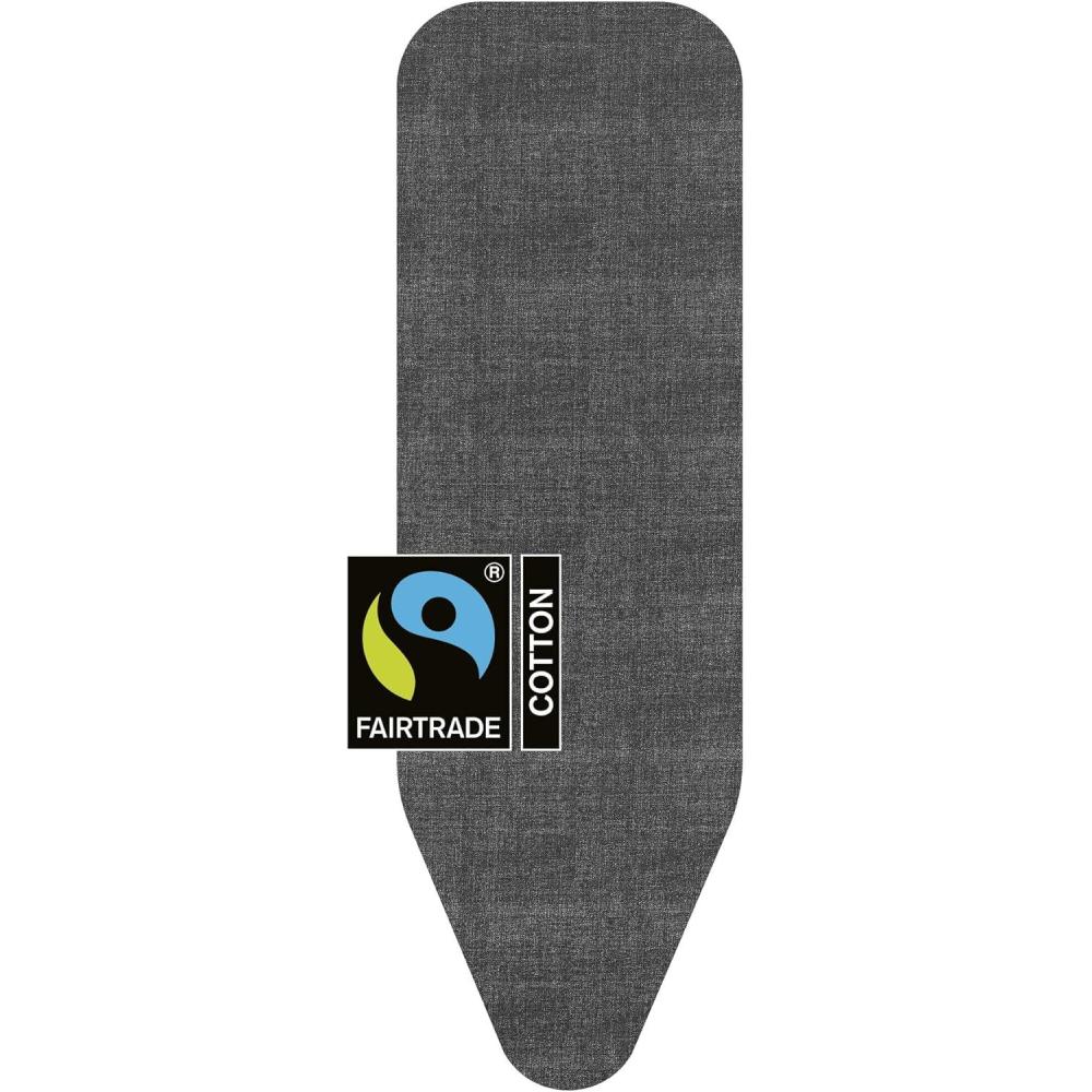 image:imageBrabantia Size D 53 x 18 in Replacement Ironing Board Cover with Thick Foam amp Felt Padding Denim Black EasyFit 100 CottonDenim Black