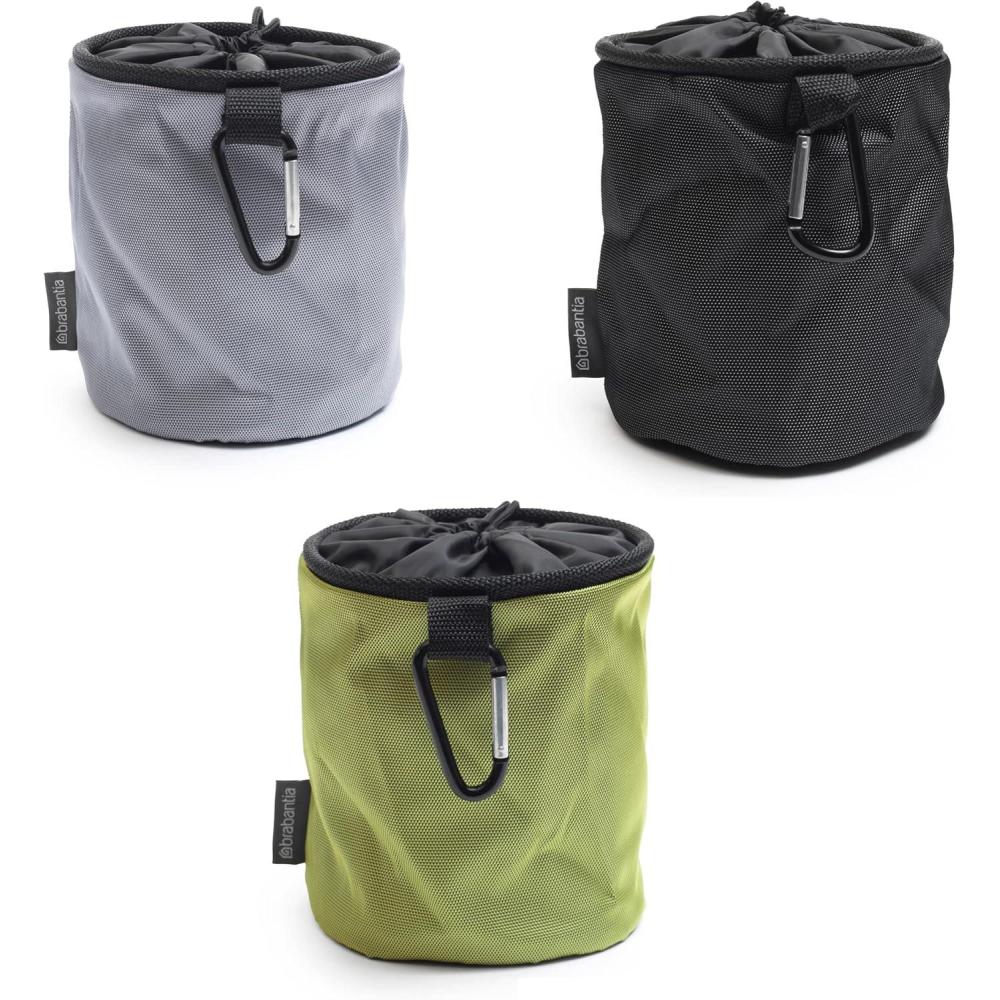 image:imageBrabantia x1 Premium Clothespin Storage Bag with Hanging Carabiner amp Closing Cord Random Color Space Saving Organizer for Clothes Pins Hangs on ClotheslineDrying Rack Holds up to 150 Pins