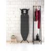 Brabantia – Ironing Board B – Solid Steam Iron Rest – Adjustable Height – Non-Slip Rubber Feet – 100% Fairtrade Cotton Cover with Foam Padding – Foldable – Metallized – Size B (49 x 15 in)(Denim Black)